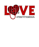 Discover Practitioner Nurse Plaid Red Love Heart Stethoscop
