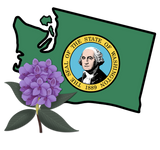 Discover Washington Flag & Flower Pacific Rhododendron Hood