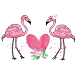 Discover Flamingo bird lover pink heart bords lover
