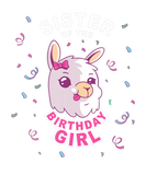 Discover Sister Of The Birthday Girl Cute Llama Matching Fa