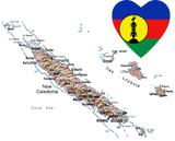 Discover New Caledonia Flag Heart and Map