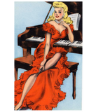 Discover Vintage Pin-Up Piano Paying Beauty