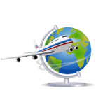 Discover World Travel Plane and Globe