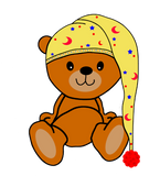 Discover Teddy bear with sleeping cap