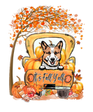Discover It's Fall Y'all Corgi Thanksgiving Pumpkin Truck