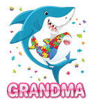Discover Grandma Autism Awareness Shark Rainbow Puzzle Matc