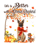 Discover German Shepherd Maple Tree Thanksgiving Day Cute D
