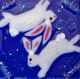Discover Crystal White Rabbit Bunny Blue Wo