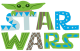 Discover Cute Stylized Star Wars Logo With The Child