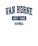 Discover Van Horne Iowa IA Vintage Sports Established Navy