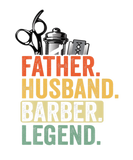 Discover Husband Dad Barber Legend Funny Father's Day Retro