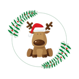 Discover Christmas Deer In Circle