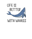 Discover Life With Whales Funny Saying Ocean Fan