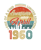 Discover Awesome Since April 1960 Vintage 62Th Birthday