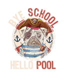 Discover Bye School Hello Pool Funny Dog Quote Summer