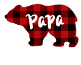 Discover Papa bear- red black plaid pattern sleeveless