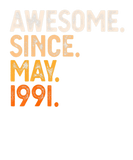 Discover Awesome Since May 1991 31St Birthday Gift 31 Year