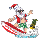 Discover Santa Surfing Beach Holiday Christmas in July Surf