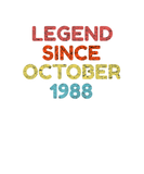 Discover Legend Since October 1988 Retro Birthday Gift