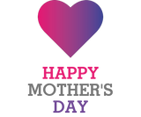 Discover Happy Mother's Day V-Neck Heart  Font