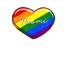 Discover LGBT Pride Heart - First Name "Naomi" Rainbow Hear