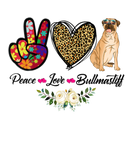Discover Peace Love Floral Bullmastiff Mom Dog Mom Mother's