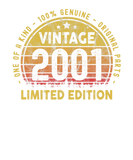 Discover Born In 2001 Vintage 20Th Birthday Gift Turning 20