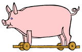 Discover Toy Pink Pig Vintage Art