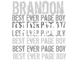 Discover Custom Name - Best Ever Page Boy Black and White