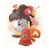 Discover Watercolor Year of the Rabbit, geisha