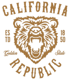 Discover California Republic Grizzly Bear Head Logo Plus Size