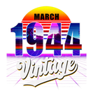 Discover March 1944 Retro 77Th Birthday Vaporwave 70'S Styl