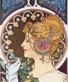 Discover Feather by Alphonse Mucha - Vintage Art Nouveau