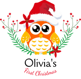 Discover Customizable Baby's First Christmas Owl