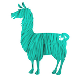 Discover Turquoise Furry Llama Ladies 3/4