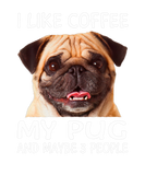Discover Vintage I Like Coffee My Pug Dog 3 People Puppy Lo