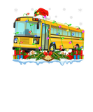 Discover School Bus Lover Family Matching Santa School Bus