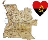 Discover Angola Flag Heart and Map