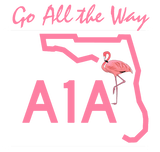 Discover Florida A1A Road Sign Pink Flamingo BeachTrip