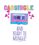 Discover Cassingle Funny Retro Music Cartoon Slogan