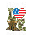 Discover Peace Love Remember USA Flag Boots Veteran Day