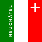 Discover Neuchatel province Switzerland swiss flag text
