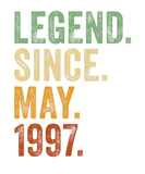 Discover Retro 1997 Birthday May Born Legend Since 1997