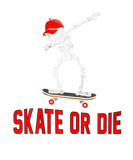 Discover Skate Or Die Dabbing Skeleton Skateboarder Skater