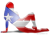 Discover Puerto Rican Girl Silhouette Flag