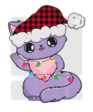 Discover Black Cat Anime Kawaii Cute Chibi Christmas Day Sa