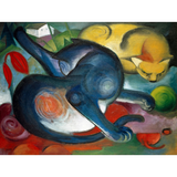 Discover Fine Art  two cats by Franz Marc
