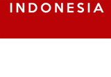 Discover indonesia country flag text