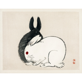 Discover Black and white rabbits by Kono Bairei