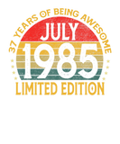 Discover Vintage July 1985 Limited Edition Birthday Gift